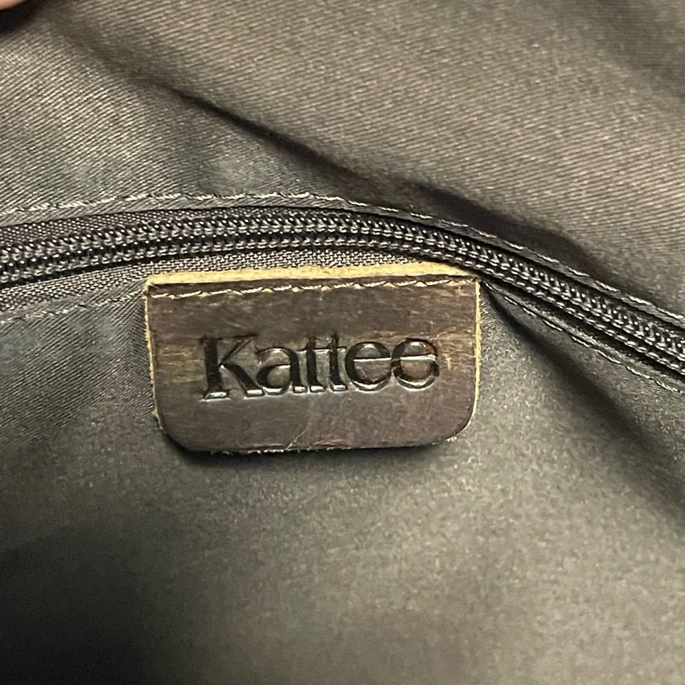 Vintage Kattee Genuine Leather Briefcase Messenger Bag - Brown - Full Size